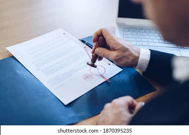 notary-public-stamping-notarize-document-260nw-1870395235